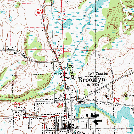 Topographic Map of Goose Creek, MI
