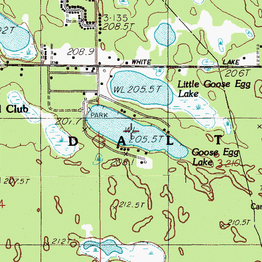 Topographic Map of Goose Egg Lake, MI