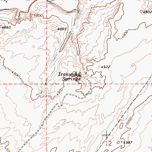 Topographic Map of Ironwood Spring, AZ