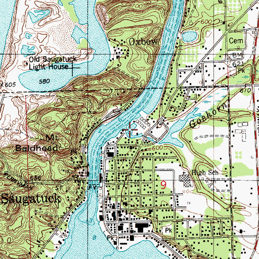 Topographic Map of Goshorn Creek, MI