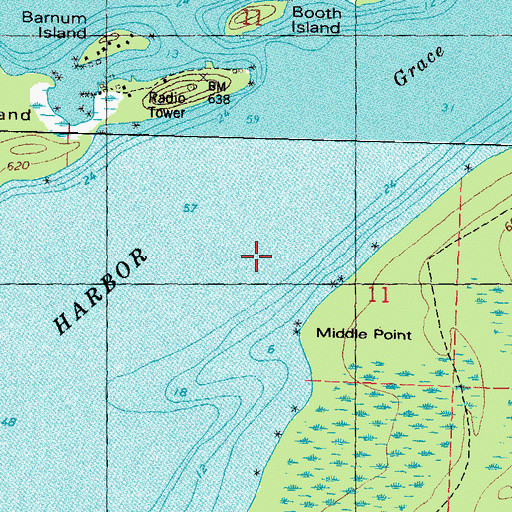 Topographic Map of Grace Harbor, MI