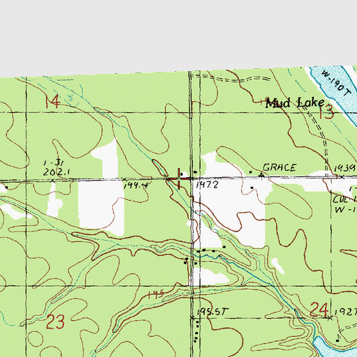 Topographic Map of Grace School, MI
