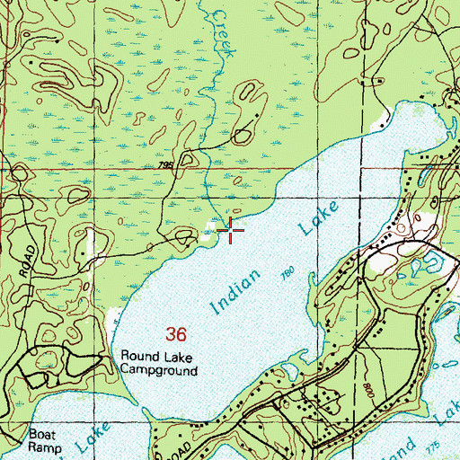 Topographic Map of Graham Creek, MI