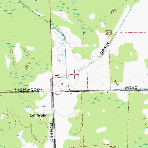 Topographic Map of Graham Drain, MI