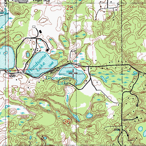 Topographic Map of Grampian Lake, MI