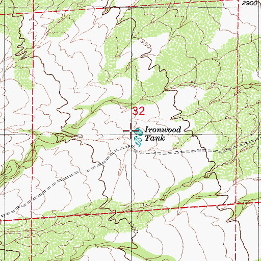Topographic Map of Ironwood Tank, AZ