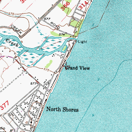 Topographic Map of Grand View, MI