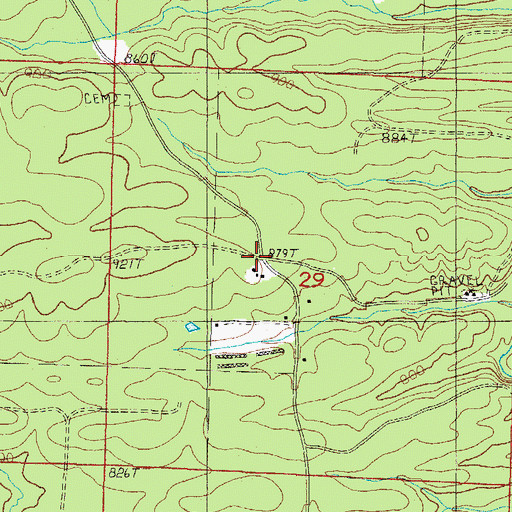 Topographic Map of Mouton (historical), AR