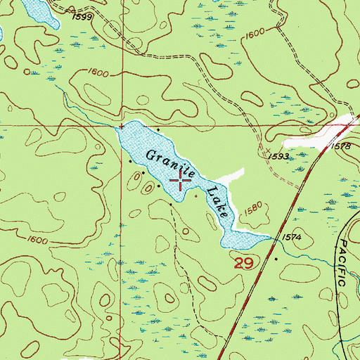 Topographic Map of Granite Lake, MI