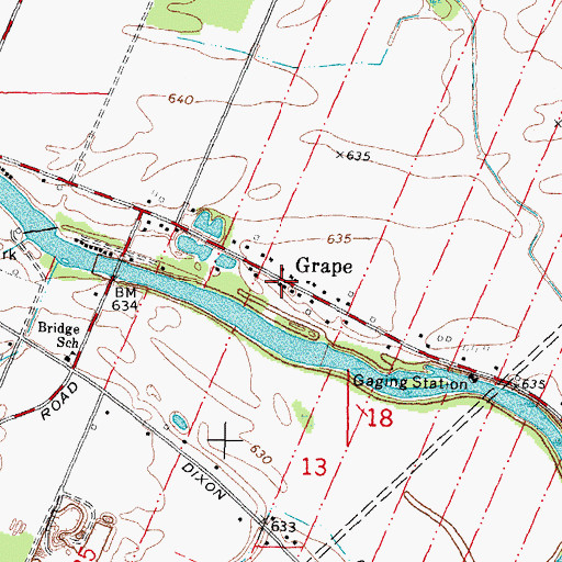 Topographic Map of Grape, MI