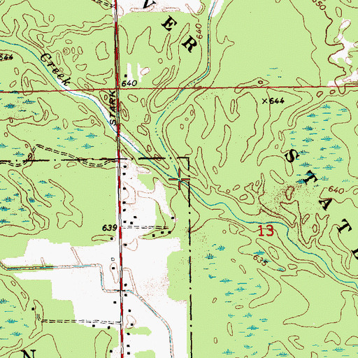 Topographic Map of Grass Creek, MI