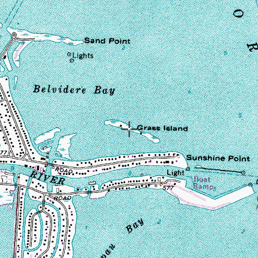 Topographic Map of Grass Island, MI