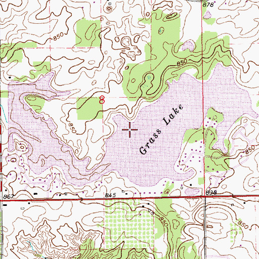 Topographic Map of Grass Lake, MI