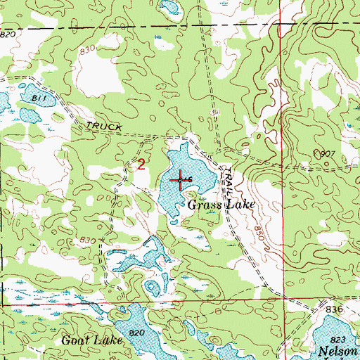 Topographic Map of Grass Lake, MI