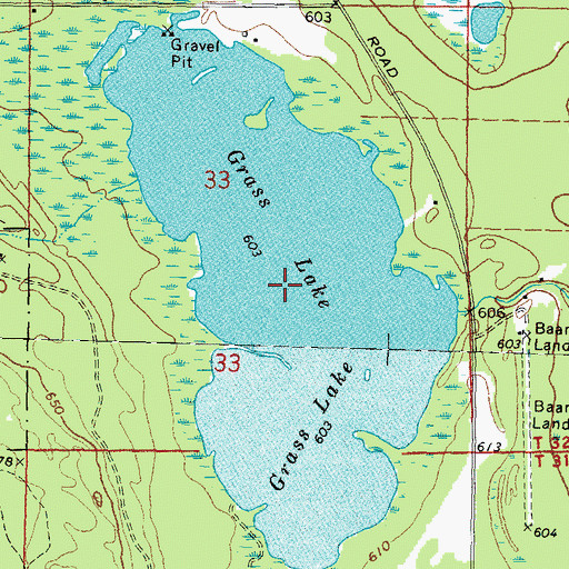 Topographic Map of Grass Lake, MI