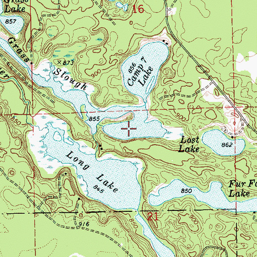 Topographic Map of Grass Slough, MI