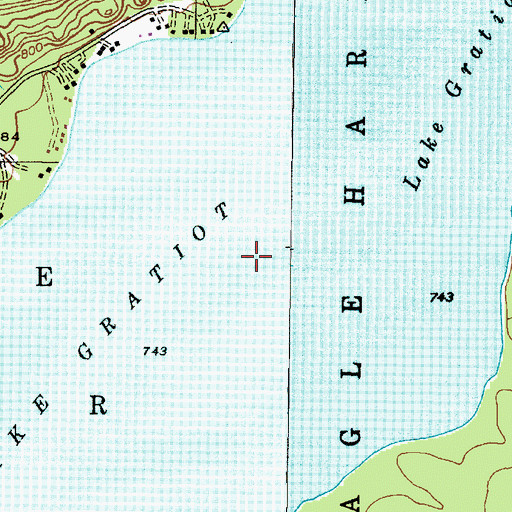 Topographic Map of Lake Gratiot, MI