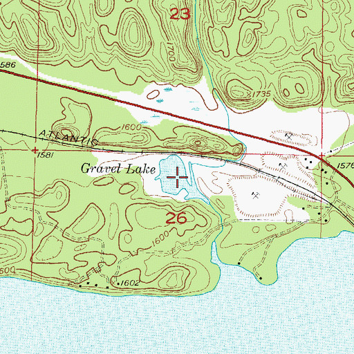 Topographic Map of Gravel Lake, MI