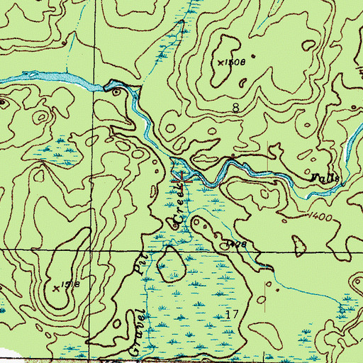 Topographic Map of Gravel Pit Creek, MI