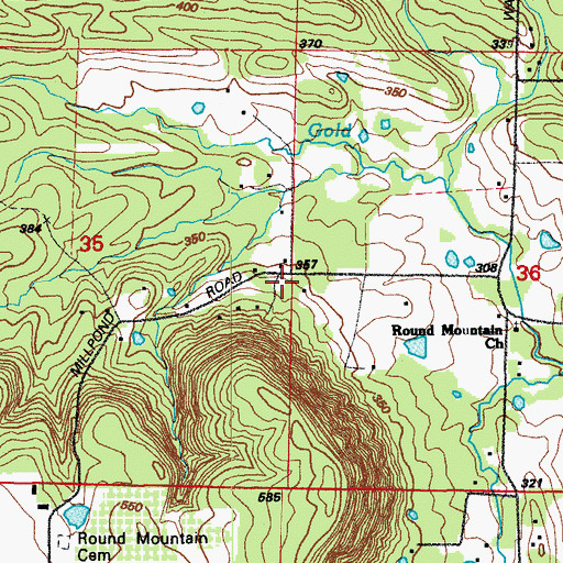 Topographic Map of Barley School (historical), AR