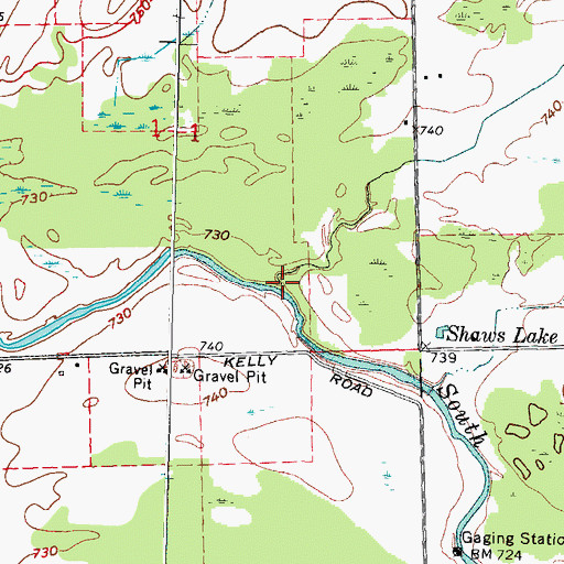 Topographic Map of Greenman Creek, MI