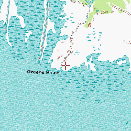 Topographic Map of Greens Point, MI