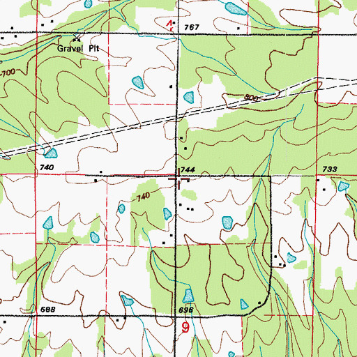 Topographic Map of Brannan School (historical), AR