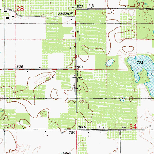 Topographic Map of Gregory School, MI