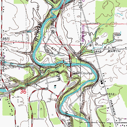 Topographic Map of Griggs Drain, MI