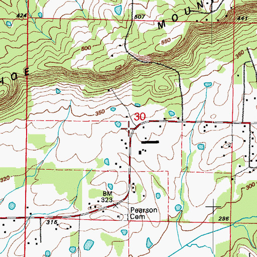 Topographic Map of Cadron Church (historical), AR