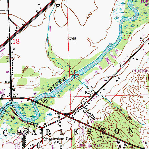 Topographic Map of Gull Creek, MI