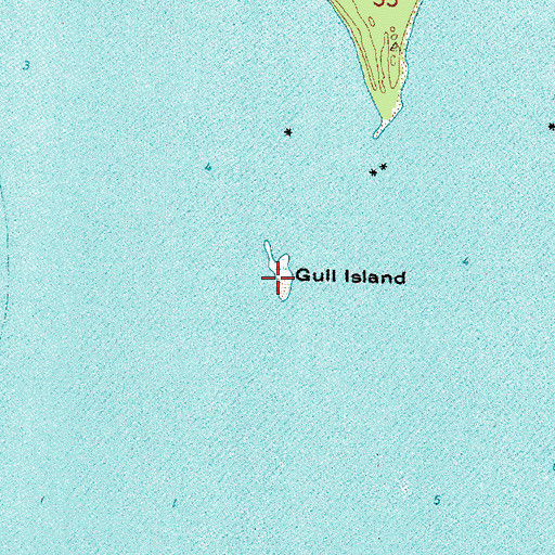 Topographic Map of Gull Island, MI
