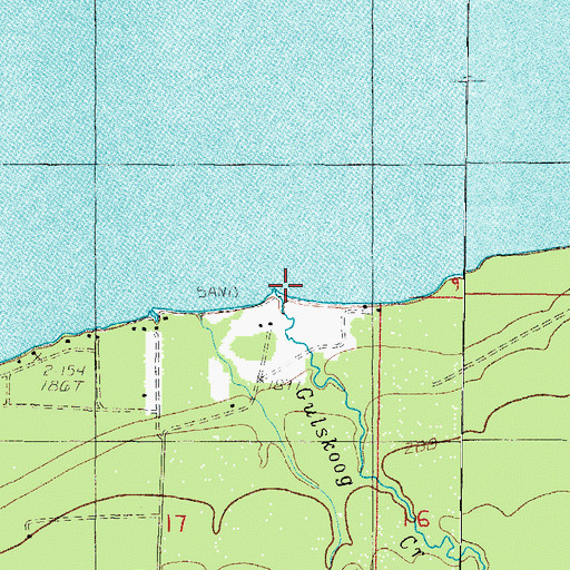 Topographic Map of Gulskoog Creek, MI