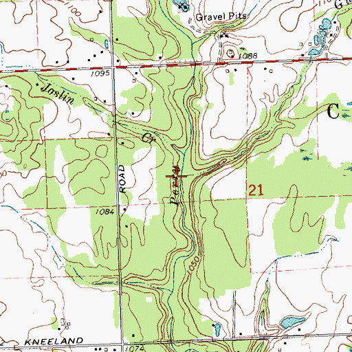 Topographic Map of Gusler Creek, MI