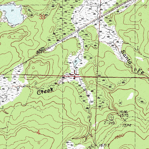 Topographic Map of Gypo Creek, MI
