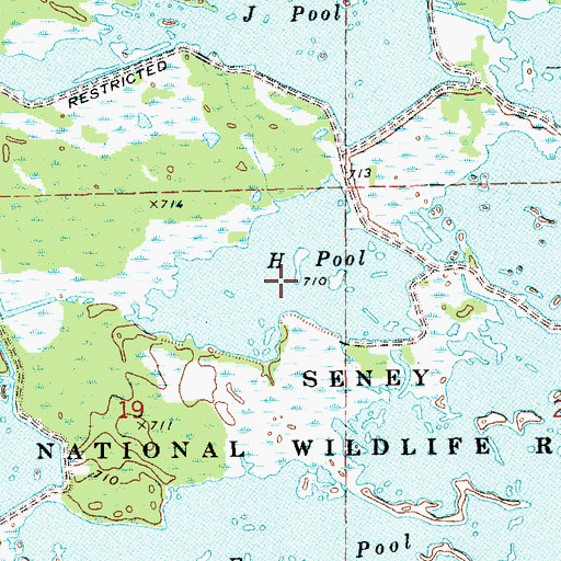 Topographic Map of H Pool, MI