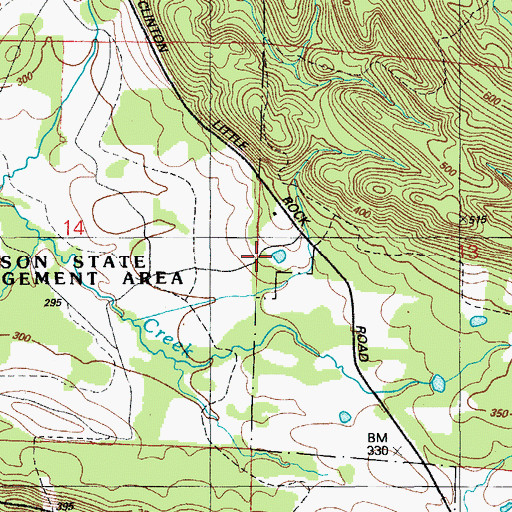 Topographic Map of Chadwick (historical), AR