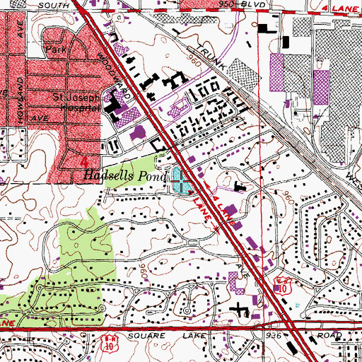 Topographic Map of Hadsells Pond, MI