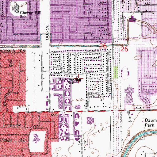 Topographic Map of Haitema School, MI