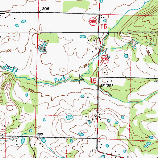 Topographic Map of Clifton Branch, AR