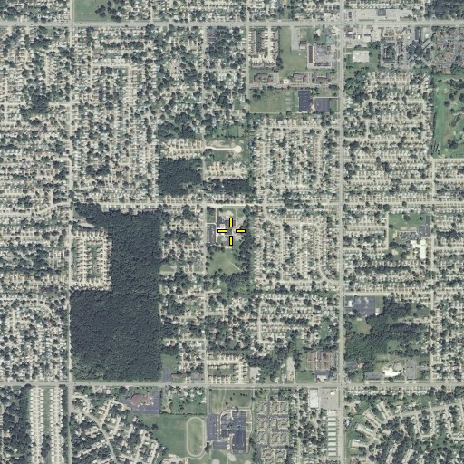 Aerial/Satellite Image of Hamilton School, MI