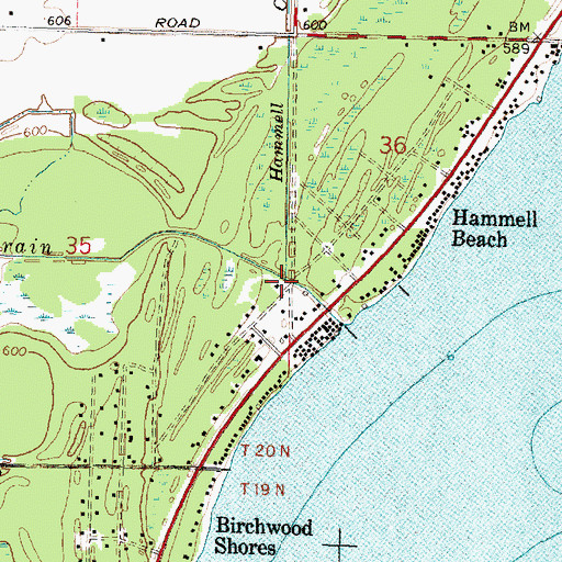 Topographic Map of Hammell Creek, MI