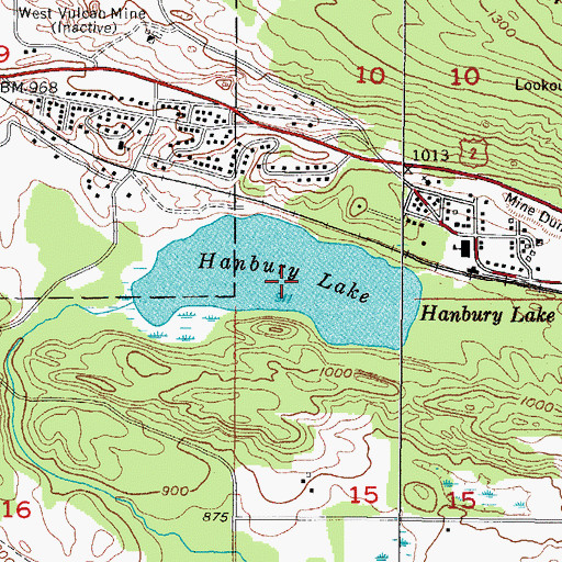 Topographic Map of Hanbury Lake, MI