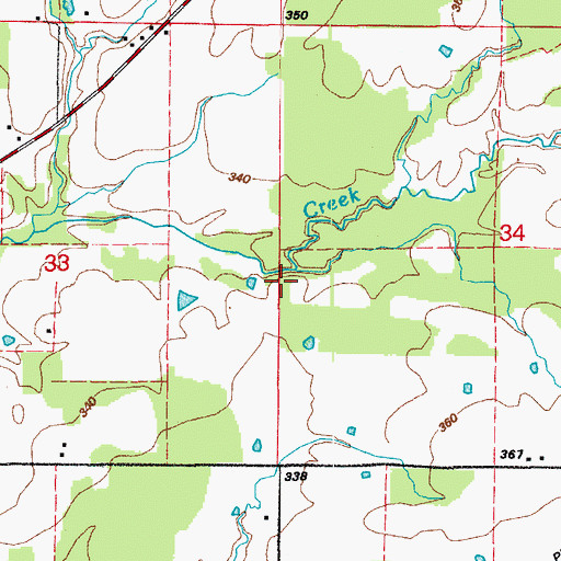 Topographic Map of Curtis School (historical), AR