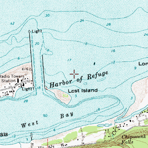 Topographic Map of Harbor of Refuge, MI