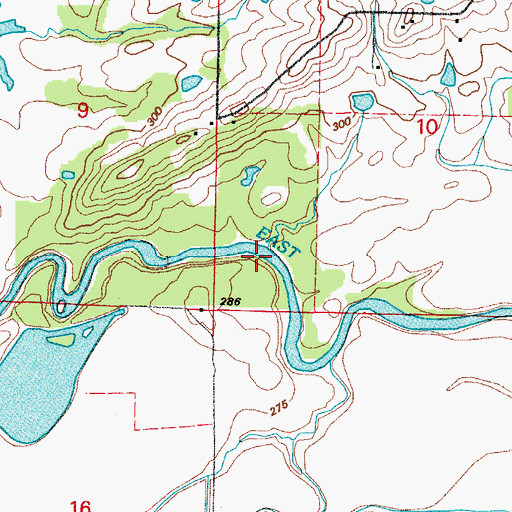Topographic Map of Davenport Ford, AR