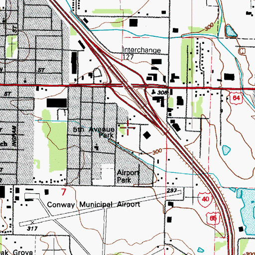 Topographic Map of Fifth Avenue Park, AR