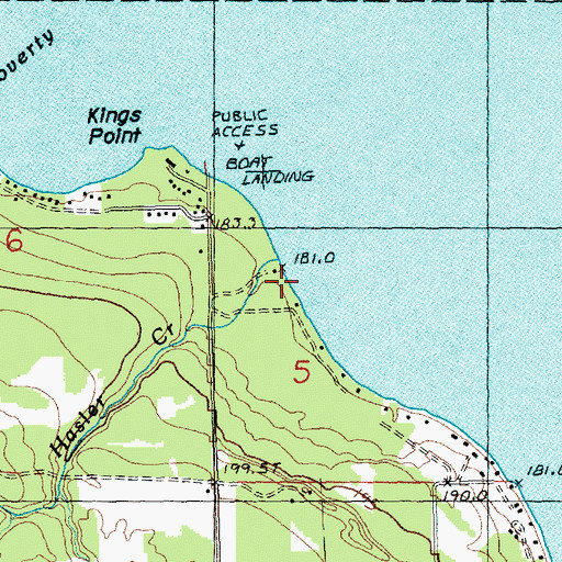 Topographic Map of Hasler Creek, MI