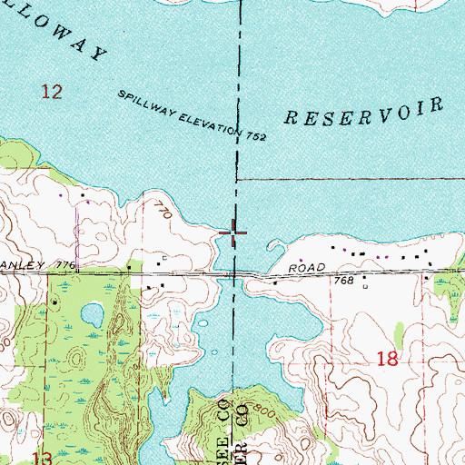 Topographic Map of Hasler Creek, MI