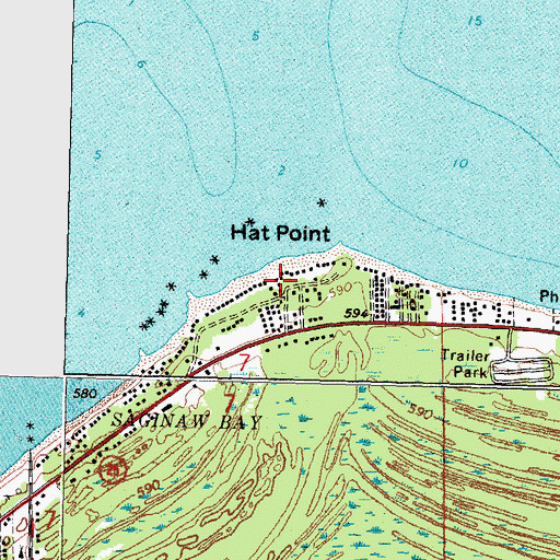 Topographic Map of Hat Point, MI
